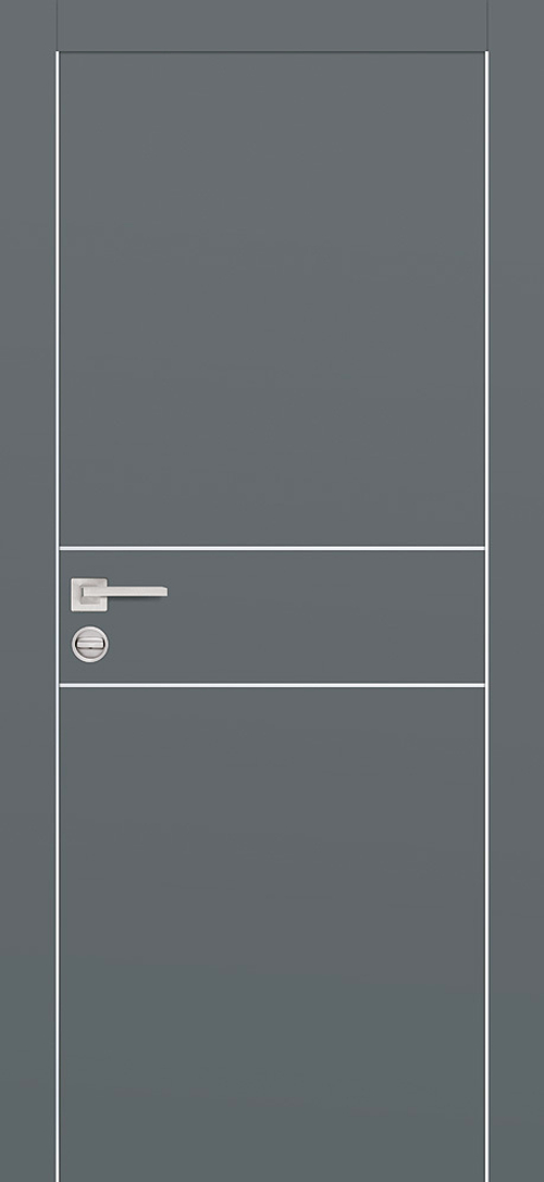 Дверь PX-15 AL кромка с 2-х ст. / Цвет Графит / Двери PROFILO PORTE