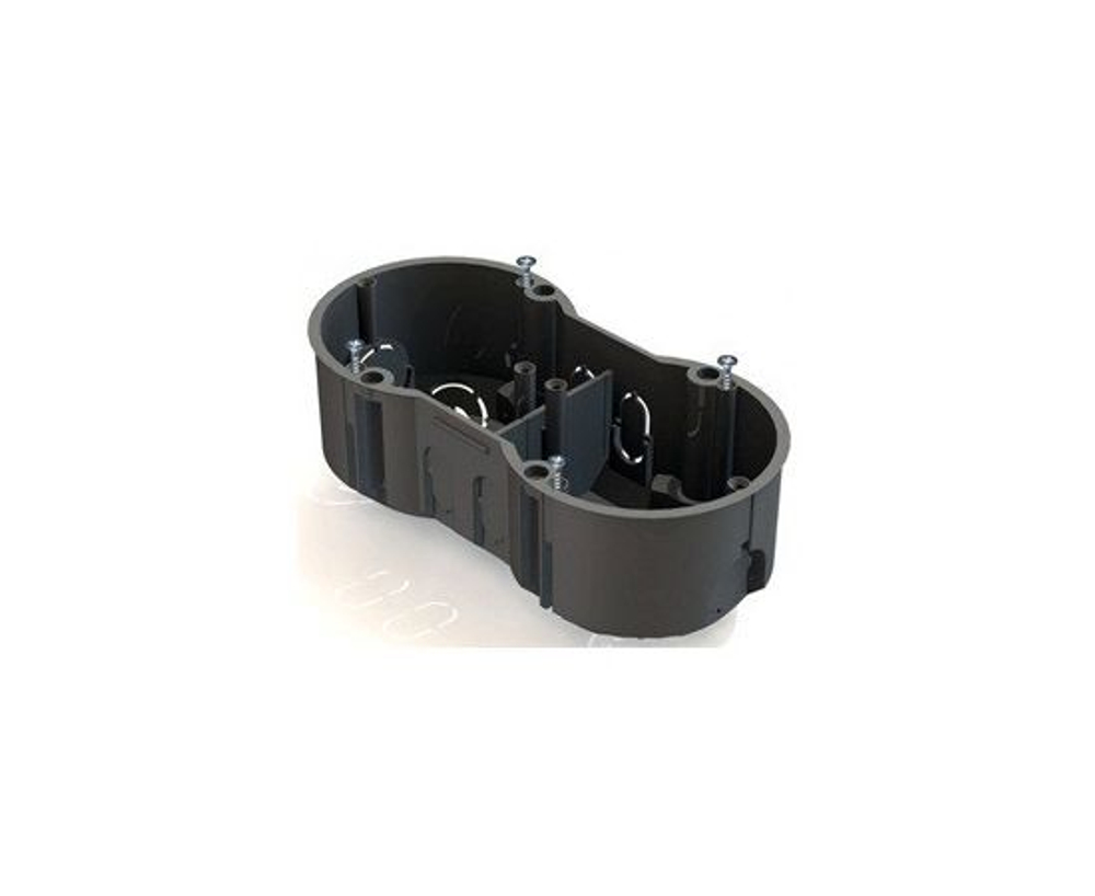 Двухместная установочная коробка для твердых стен IEK км40007 ukt20-141-070-045