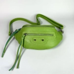 Сумка кросс-боди из натуральной кожи цвета лайм