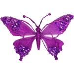 Украшение новогоднее «Бабочка - Изящный полет» 24.5*9*17 см, Фиолетовый