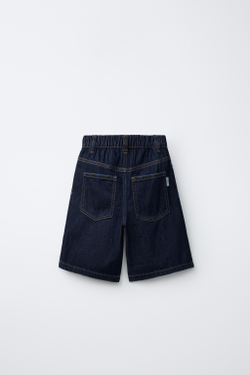 ZARA ДЖИНСОВЫЕ ШОРТЫ BAGGY, ИНДИГО