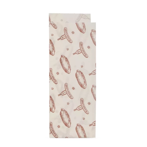 Уголок - 225 х 80 + 40 мм, влагопрочный, белый, с печатью «ХОТ-ДОГ», 100шт