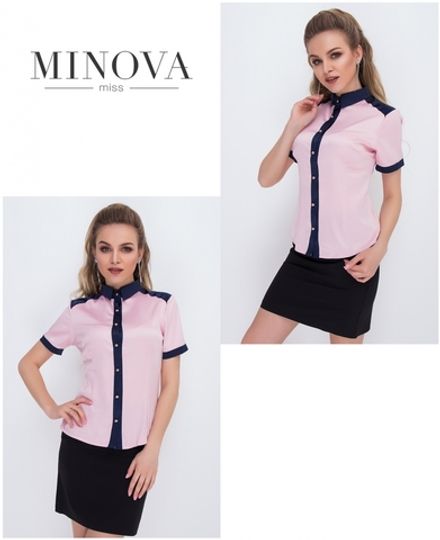 Блуза 1051-розовый Minova Фото 1