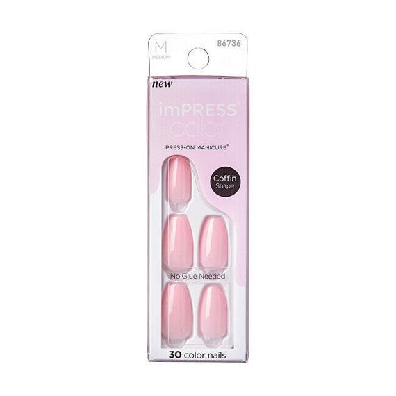 Self-adhesive nails imPRESS Color MC Pink Dream 30 pcs