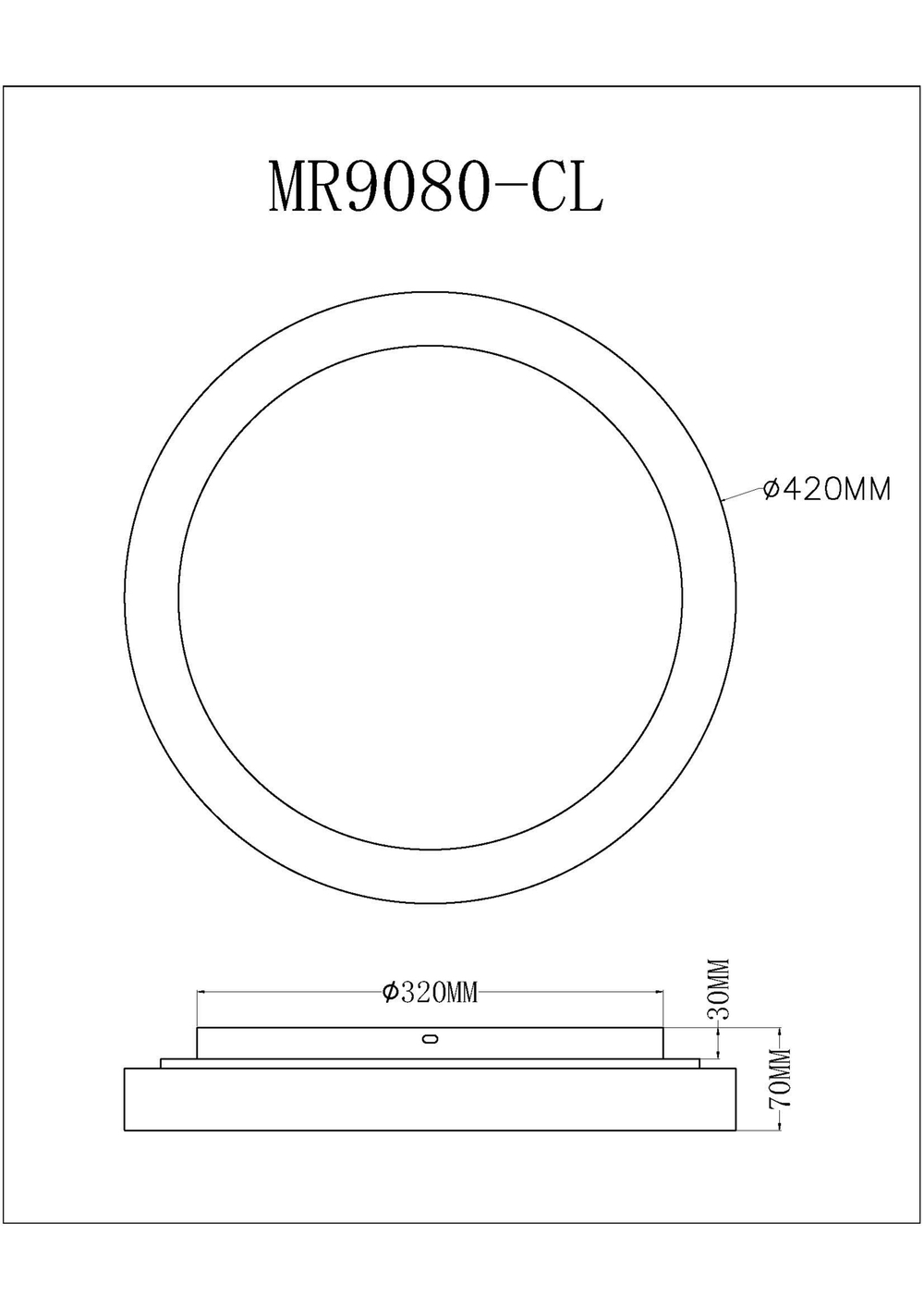 Потолочный светодиодный светильник с пультом MyFar Neso MR9080-CL