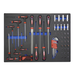 OPT-917P Тележка инструментальная, 7 полок с набором инструментов 289 пр, пластиковая столешница