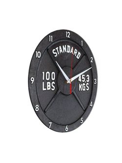 часы Блин штанги motivation clock 10 (-)