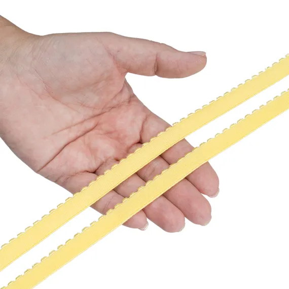 Резинка отделочная желтая 12 мм, 641/12