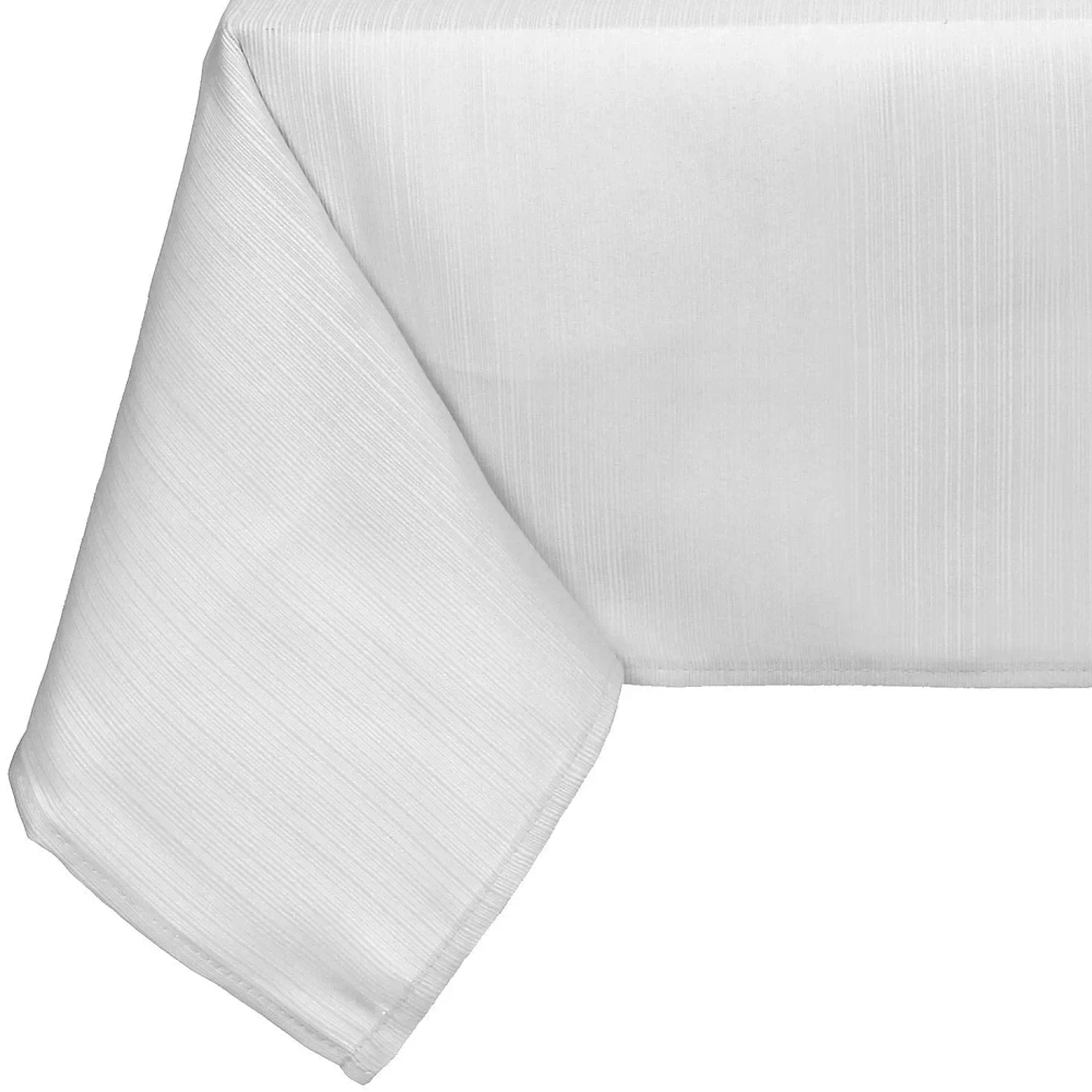 Скатерть 147*183 см «HOME», водоотталкивающая, цвет белый