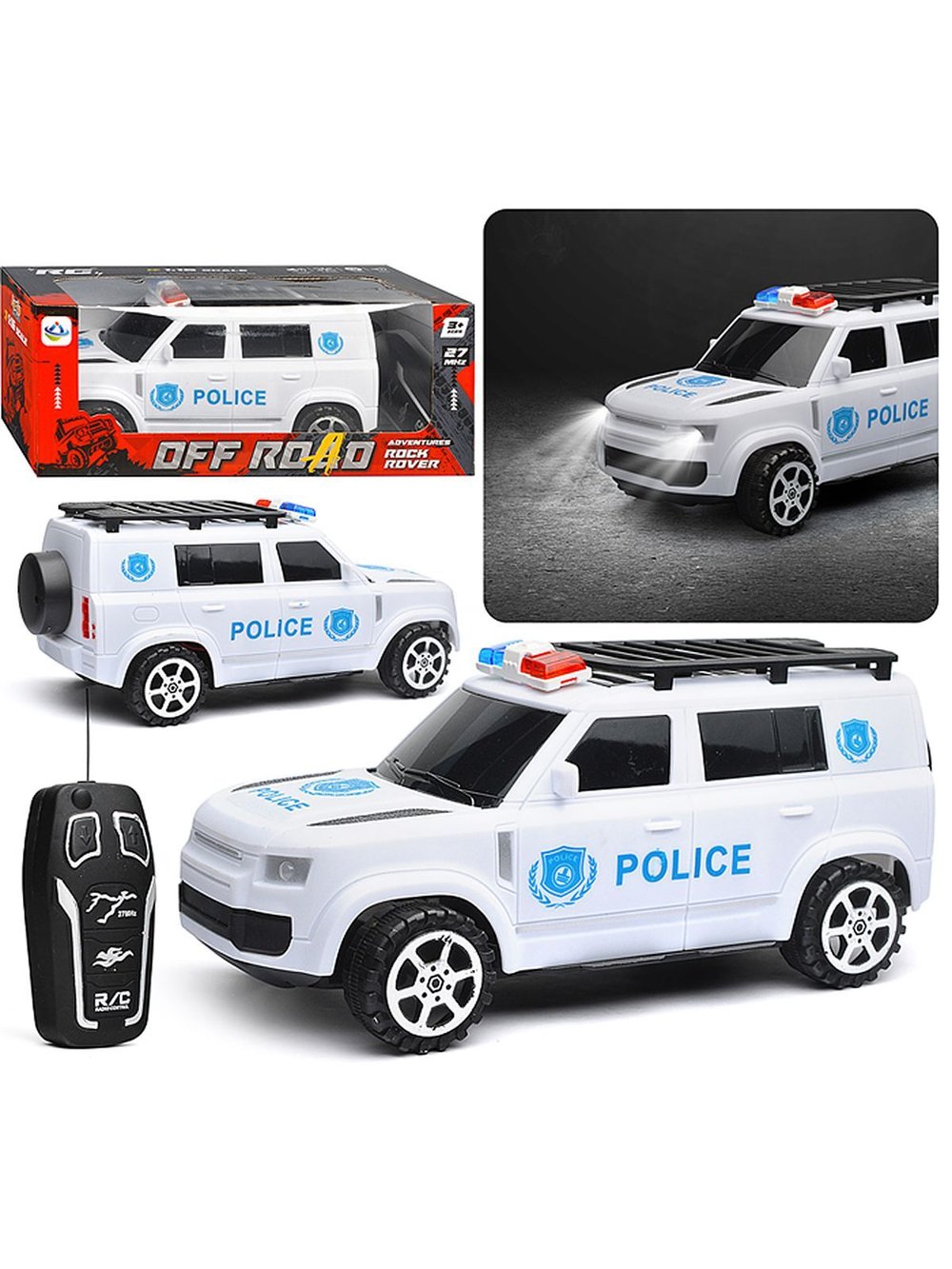Машина Полицейский внедорожник р/у (625-3) цвет белый