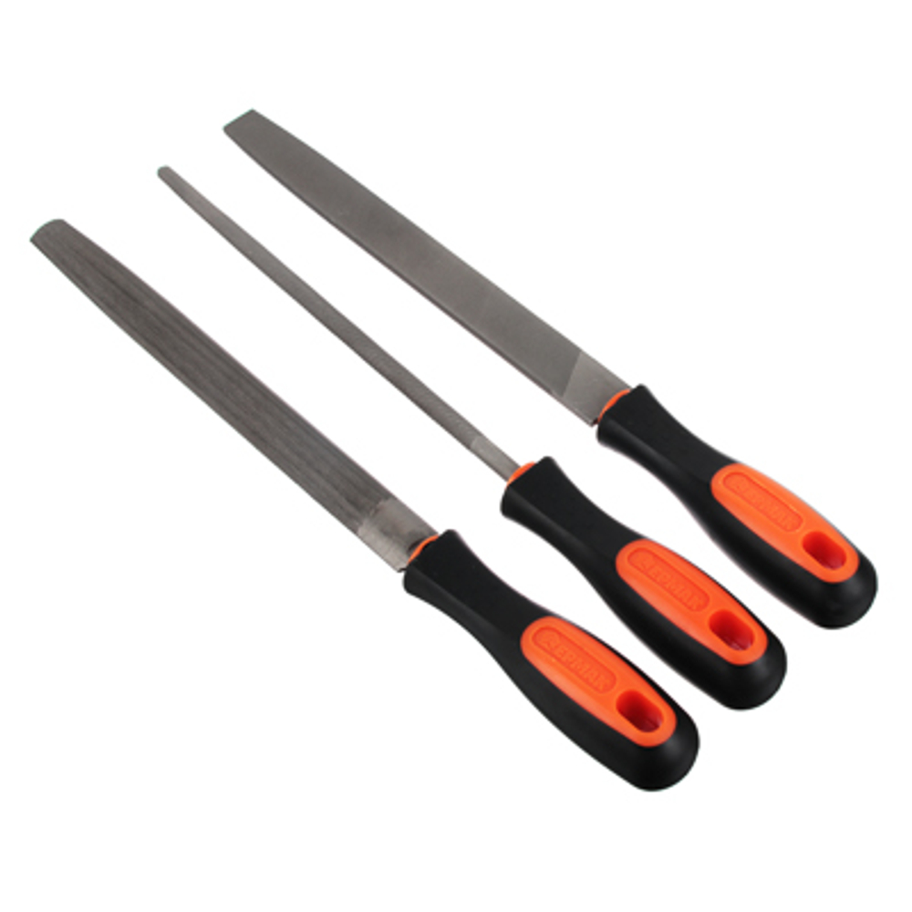 Набор напильников 200мм 3шт. пластиковая ручка ЕРМАК ХХ