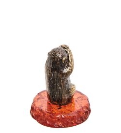 Народные промыслы AM-3133 Фигурка «Обезьяна Не вижу Мидзару» (латунь, янтарь)