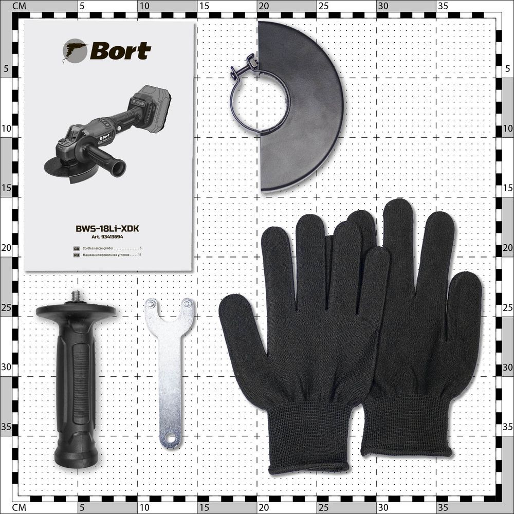 Машина шлифовальная угловая аккумуляторная Bort BWS-18Li-XDK (без АКБ и ЗУ)