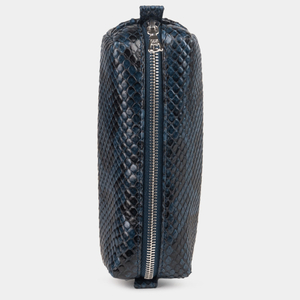 Ключница Coffre из кожи питона, синего цвета