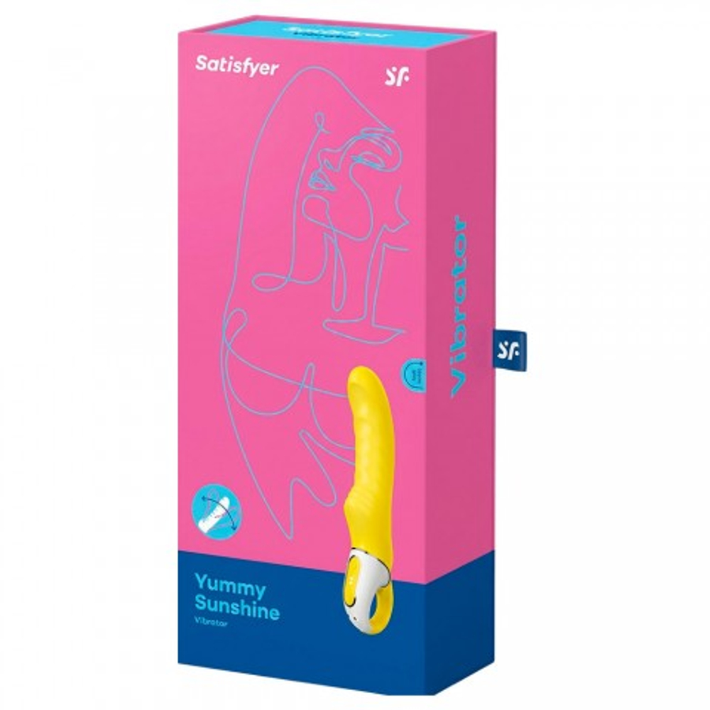 Желтый вибратор для точки G Satisfyer Vibes - Yummy Sunshine, 22 см