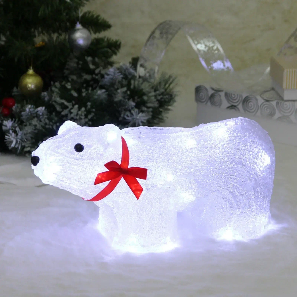 Фигура светодиодная «Мишутка» 33*14*16 см, 30 ламп LED, авторежим, 220V, Белый