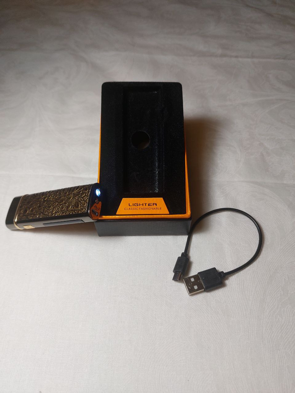 Зажигалка кремниевая синяя