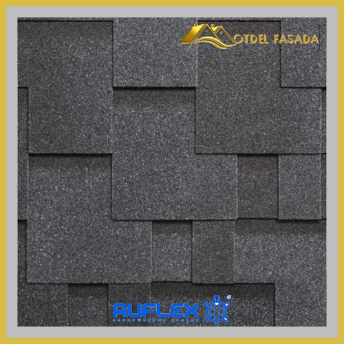 Гибкая черепица Ruflex Runa R-R-8 Темная ночь, 3 м2/упак.