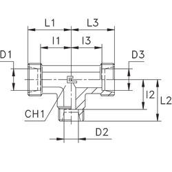 Соединение PRT DL08 06 08 (корпус)