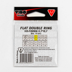 Кольцо заводное Vido Craft Flat Double Ring, Черный никель (10шт/уп)