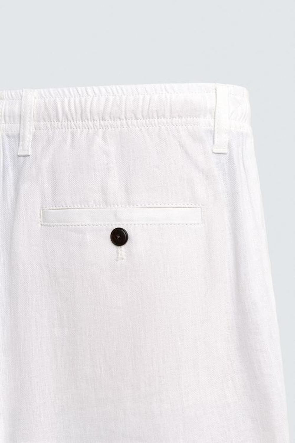 ZARA БРЮКИ RELAXED FIT ИЗ ХЛОПКА И ЛЬНА, ЭКРЮ