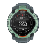 Спортивные часы Garmin Instinct 3, 50 мм, AMOLED, силиконовый ремешок сумеречного цвета Безель цвета «южные тропики», AMOLED-дисплей. Ремешок с классической застёжкой — на запястье обхватом 141–213 мм