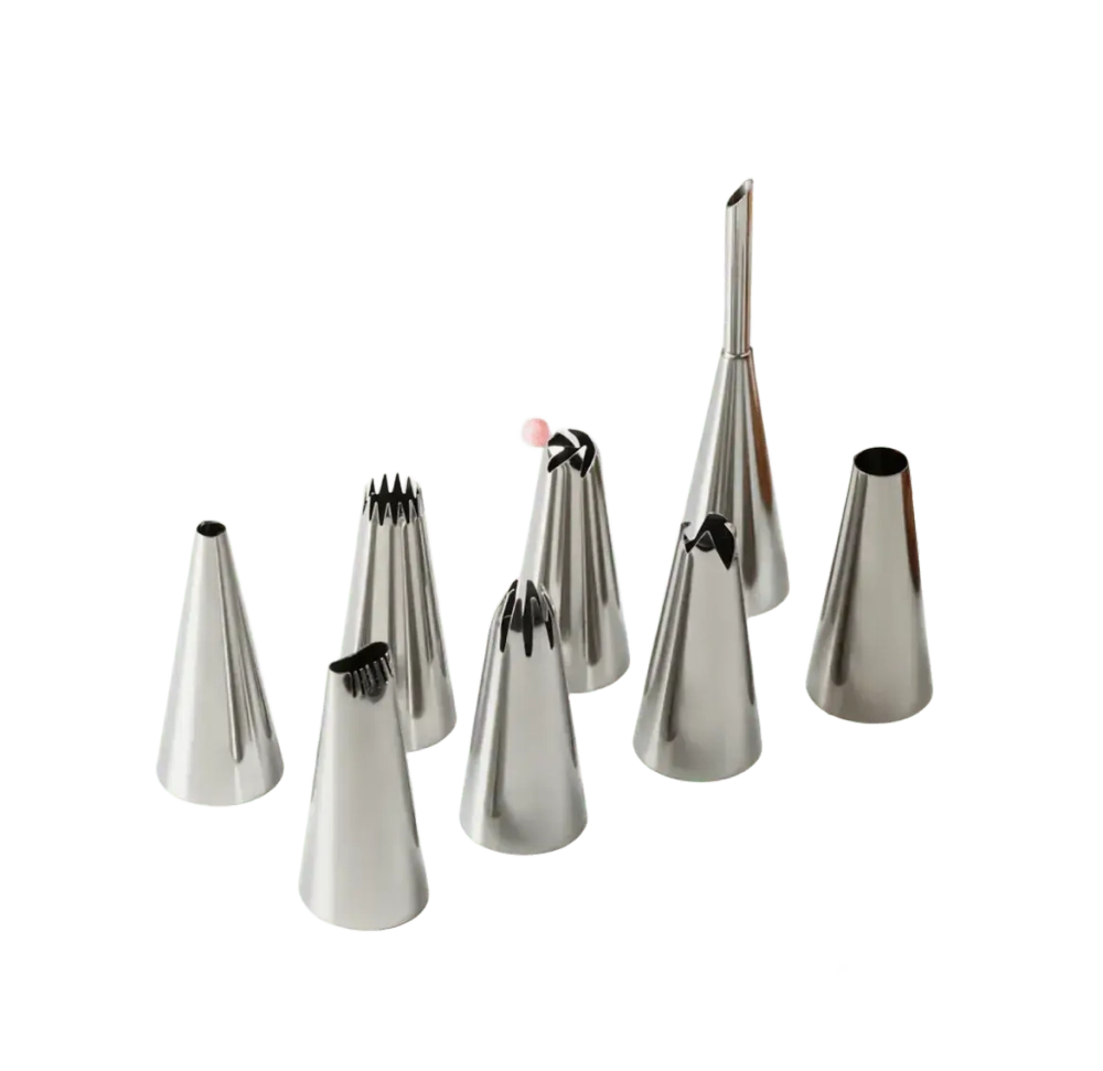 Набор насадок кондитерских KONFINETTA, 2,5×5,3 см (для начинки - 9×2,5 см), 8 шт