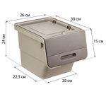 Ящик для хранения овощей и фруктов 12л с дополнительной вентиляцией М2396