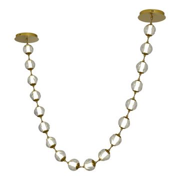 SL6520.303.18 Светильник подвесной ST-Luce латунь/прозрачный с пузырьками воздуха LED 1*90W 4000K HELMI