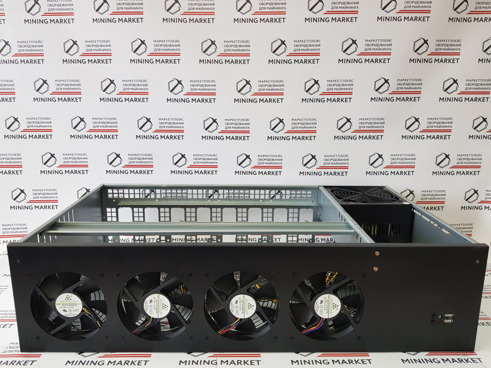 Тушка для майнинга на 8 видеокарт B85 Pro супер-тихая
