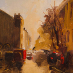 Картина «Город на закате»