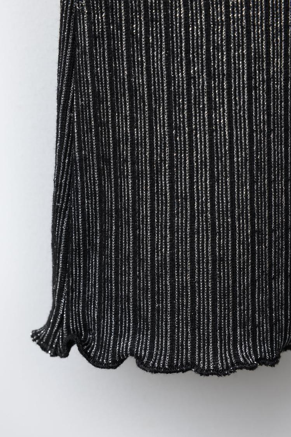 ZARA БРЮКИ FLARE С БЛЕСКОМ, ЧЕРНЫЙ