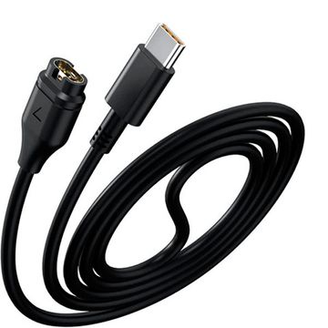 Кабель питания для часов Garmin Fenix, Forerunner, Instinct, Epix, Enduro, Venu, Venu SQ, Tactix, Delta и др. зарядное устройство 1 метр, type-C