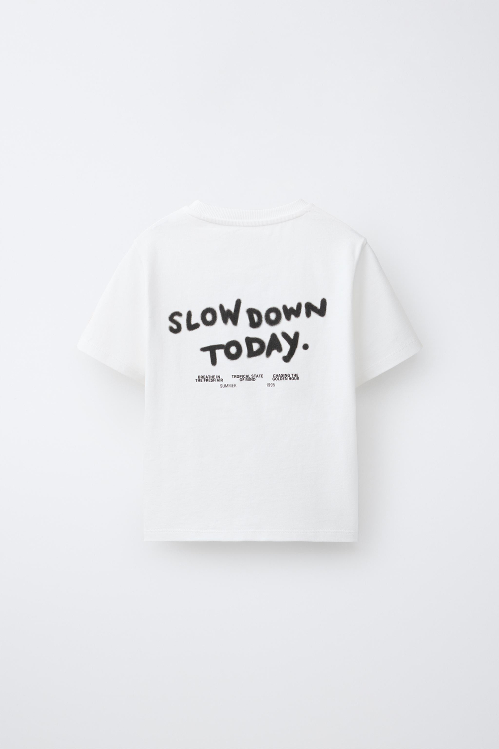 ZARA ФУТБОЛКА С ФОТОПРИНТОМ, БЕЛЫЙ