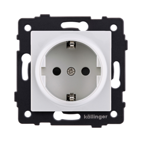 Розетка штепсельная SCHUKO 16A/250 В, белый Kollinger REA-002WH для Aspekt, Eleganz, Reflex