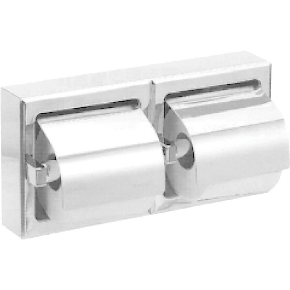 Держатель для туалетный бумаги на 2 рулона встраиваемый нерж.сталь SURFACE 05008.B глянцевый