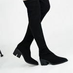 WUDASHU Over the knee Boots 5cm Women"s Black