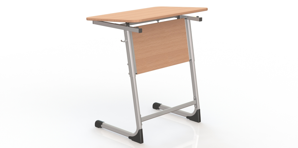 Парта одноместная Mega Smart с ЛДСП экраном и углом наклона столешницы