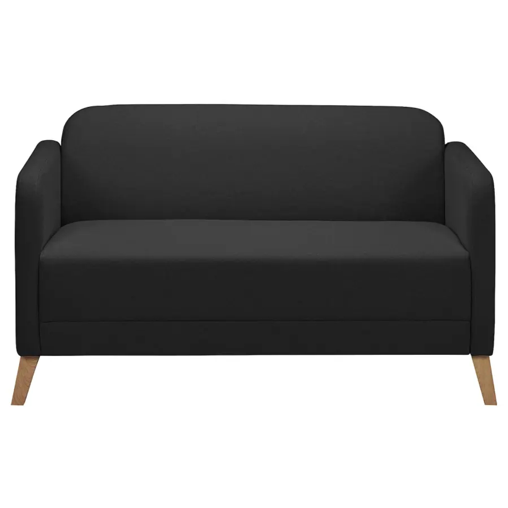 2-местный диван - IKEA LINANÄS/LINANAS, 77x80,5x137см, черный, ЛИНАНАС ИКЕА