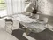 Овальный раздвижной обеденный стол 1154 из керамики в отделке под мрамор