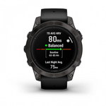 Смарт часы Garmin Epix Pro (Gen 2) Sapphire Edition 47 мм, титановый, угольно-серый DLC, черный ремешок