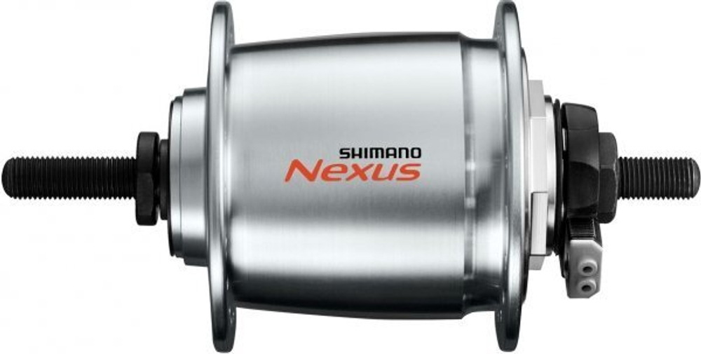 Втулка динамо Shimano, C6000, 36 отв, 6V-3W, под роллер, HIGH, 100x140мм, без гаек и шайб, цв. серебр., б/уп.