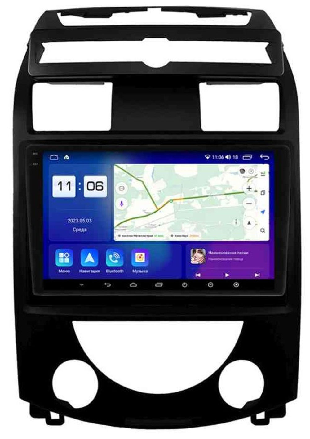 Магнитола для SsangYong Rexton 2 Y250 2007-2012 - Parafar PF354RN2K на Android 13, QLED+2K, ТОП процессор, 4Гб+32Гб, CarPlay, 4G SIM-слот