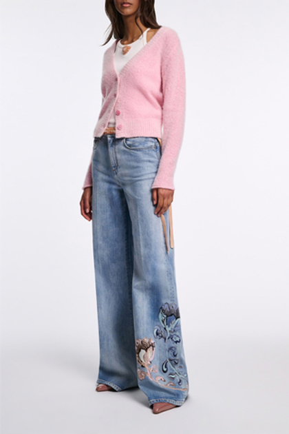 Dorothee Schumacher Топ в рубчик с аппликацией из пайеток