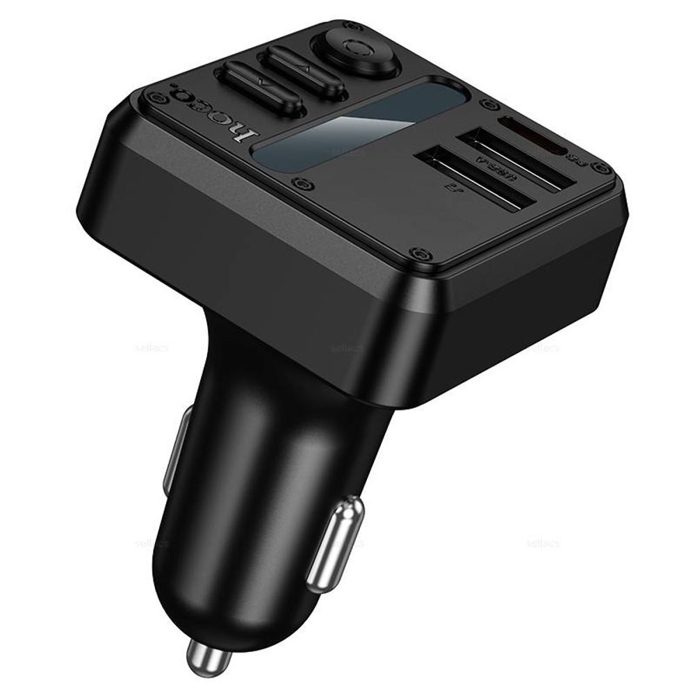 Hoco E89 Libre 45W(1A1C автомобильный BT FM трансмиттер (black)