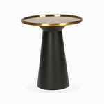 Кофейный столик Vaso Gold диаметр 45 сталь, черный, золотистый