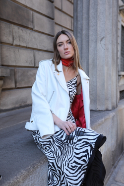 Косуха белая medium мягкая кожа