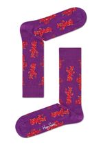 Носки унисекс Dressed Cactus Crew Sock с кактусами (Размер: 25) (Цвет: фиолетовый)