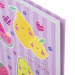 Блокнот МАЛЫЙ ФОРМАТ (110х147 мм), А6, 80 л., твёрдый, клетка, BRAUBERG KIDS, "Фруктики", 114444