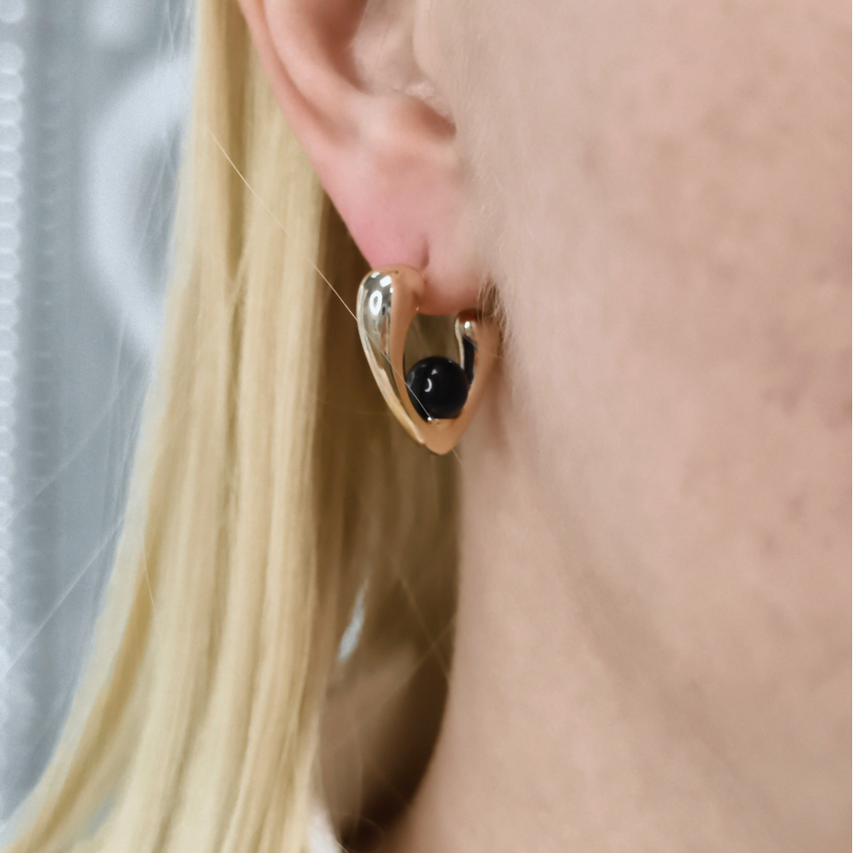 Серьги Fiore Luna BLACK EPOXY ACE31651-01 G